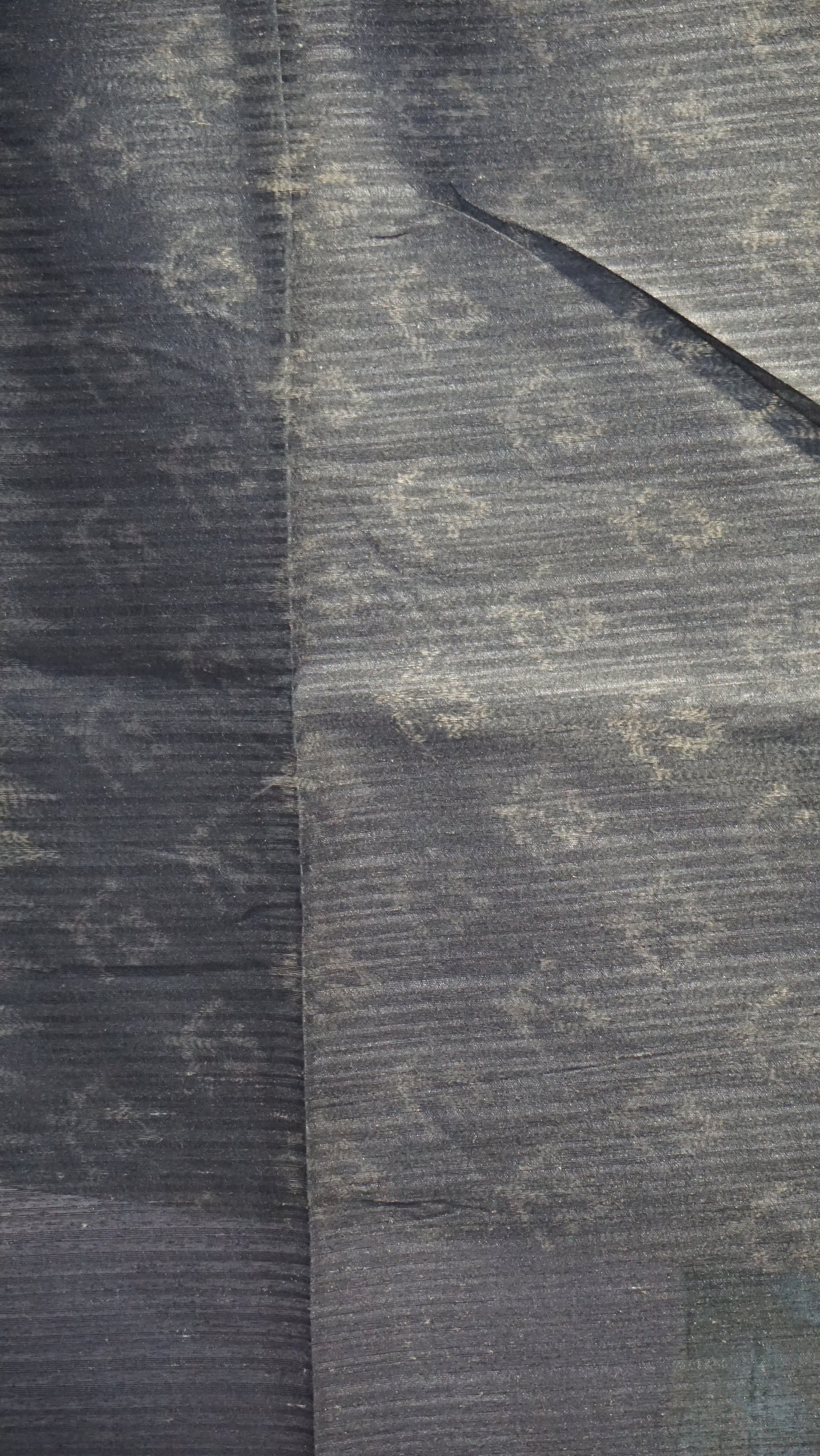 Jute Cotton Saree - Grey & Black