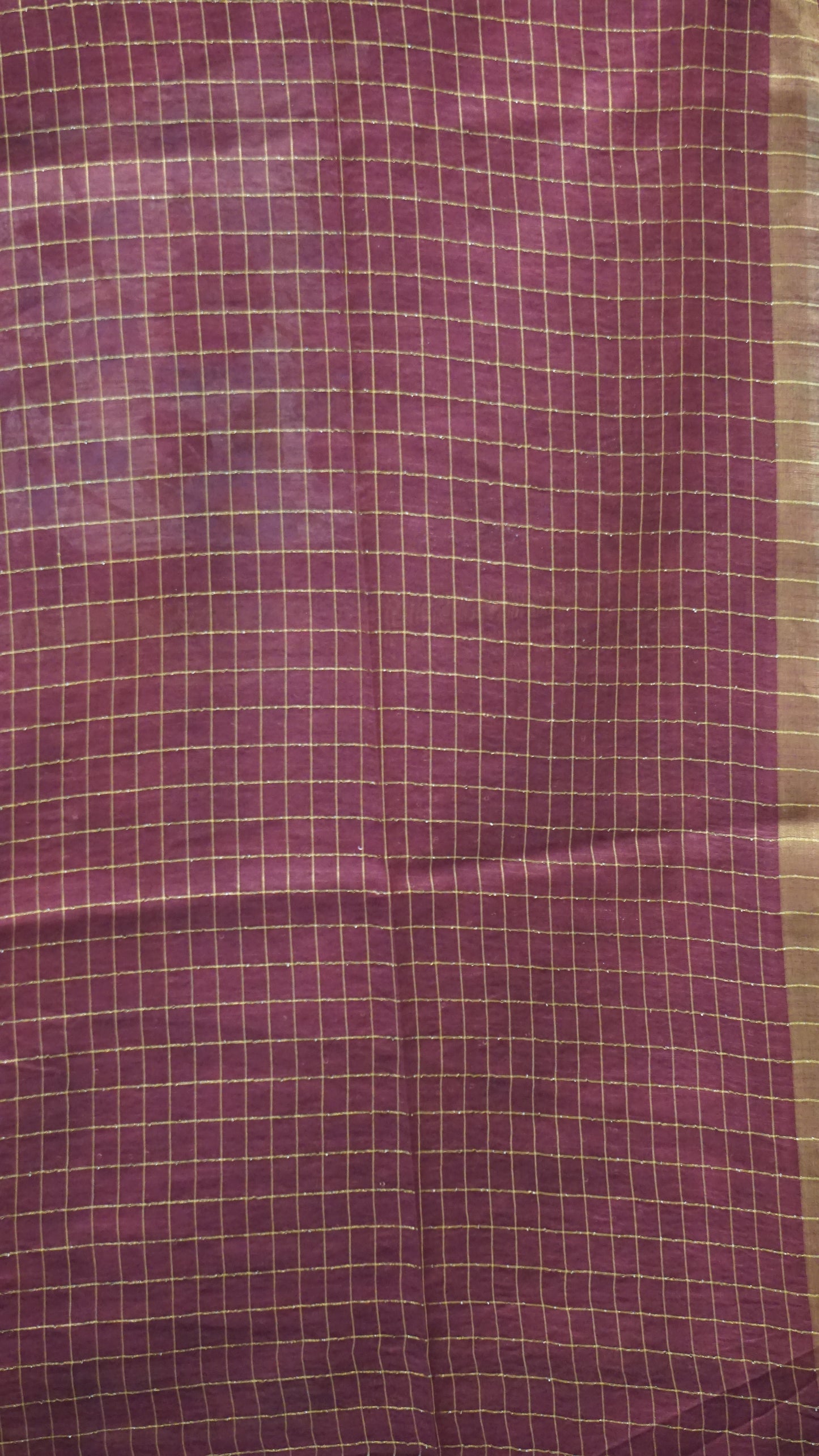 Bhagalpur Tussar Saree Kalamkari Print - Wine