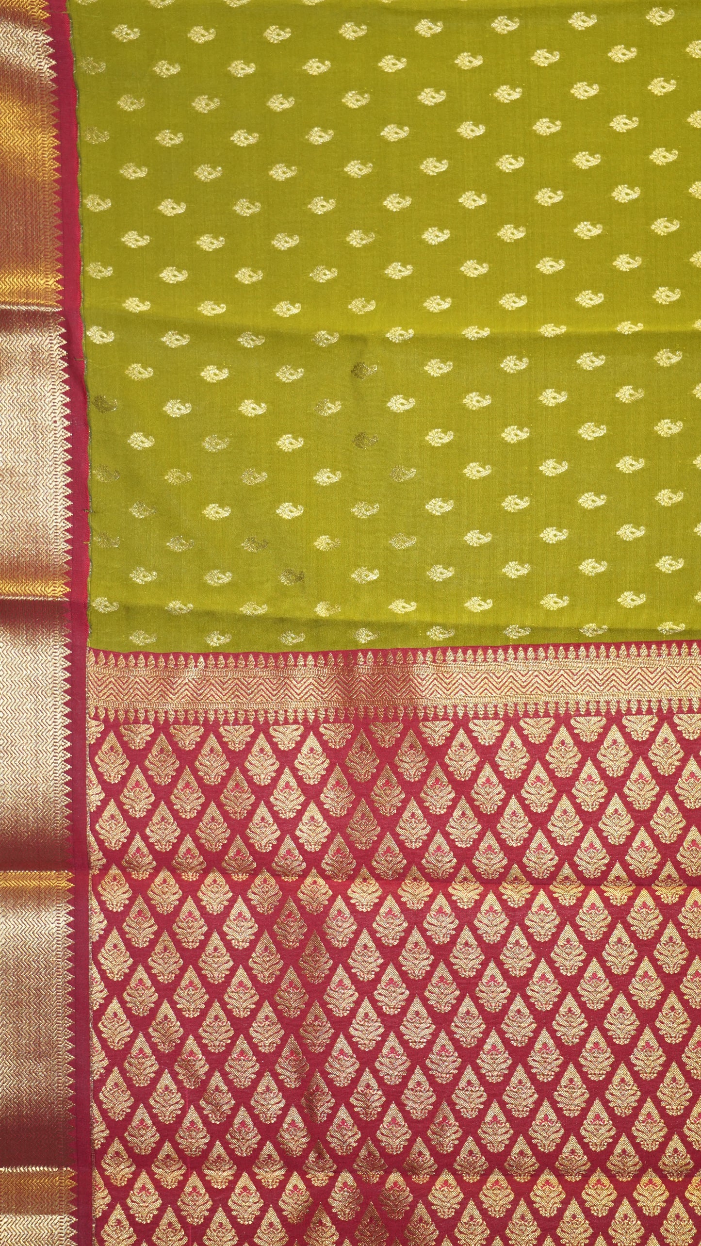 Semi Kanjeevaram Saree Green