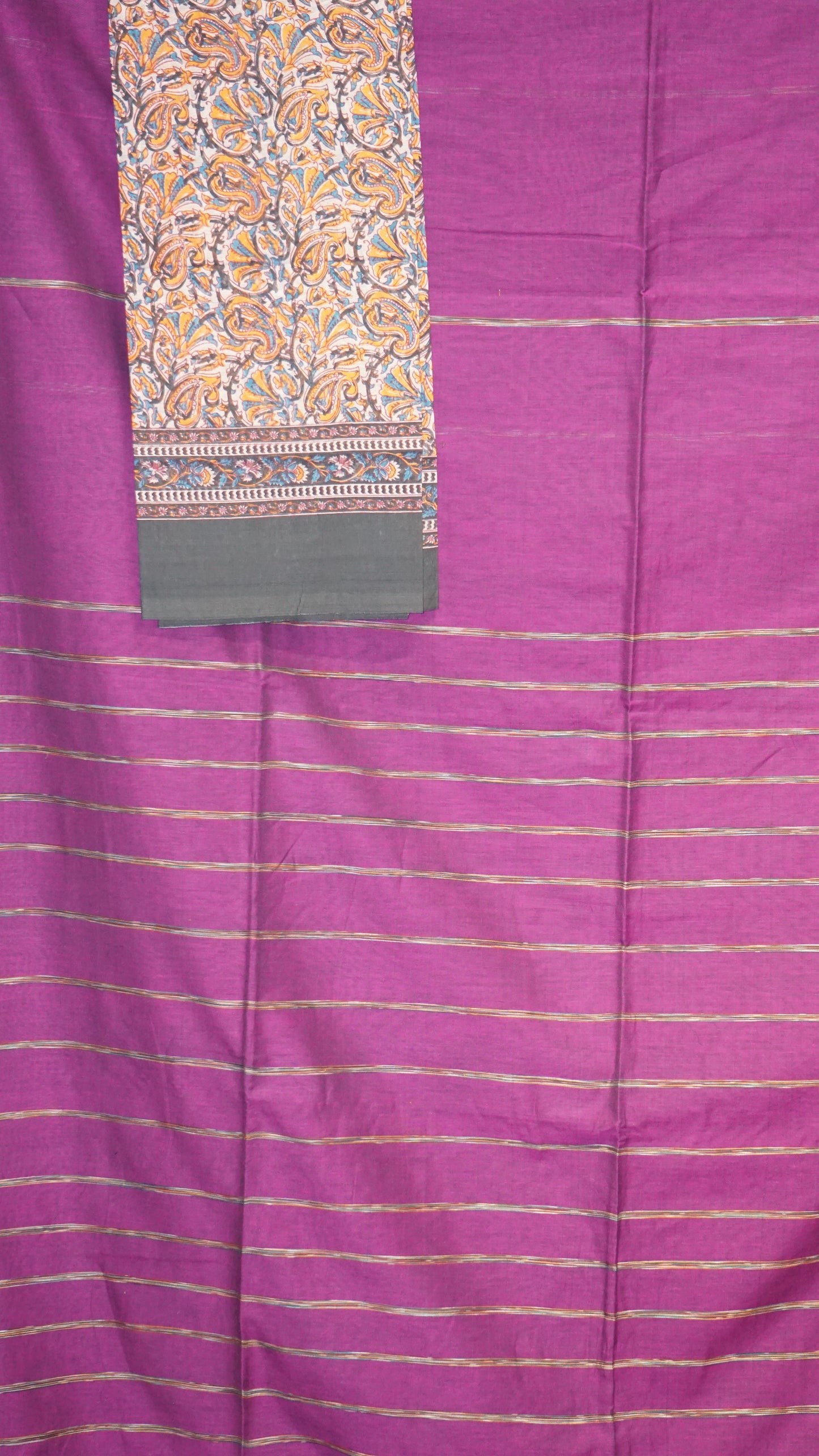 Handloom Cotton Saree Purple