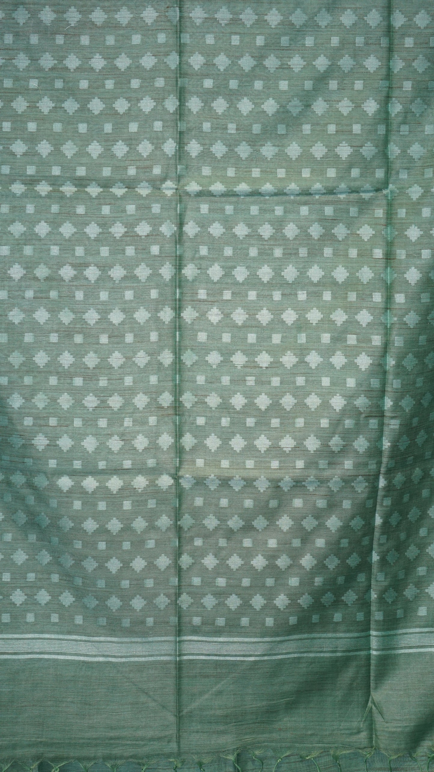 Banswara Cotton Saree - Teal Green