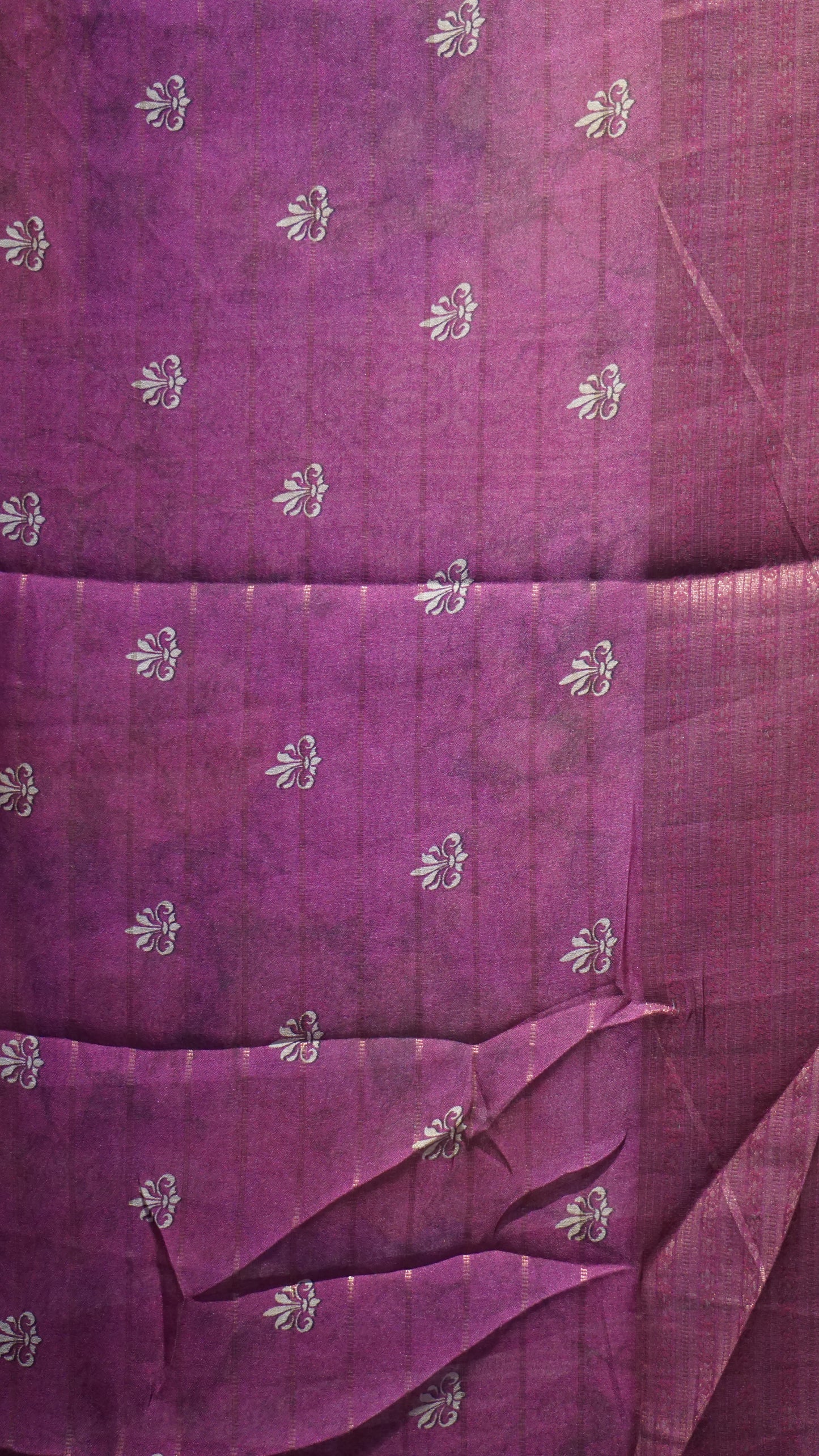 Shiffon Saree Pichwai Print Lavendar to Pink