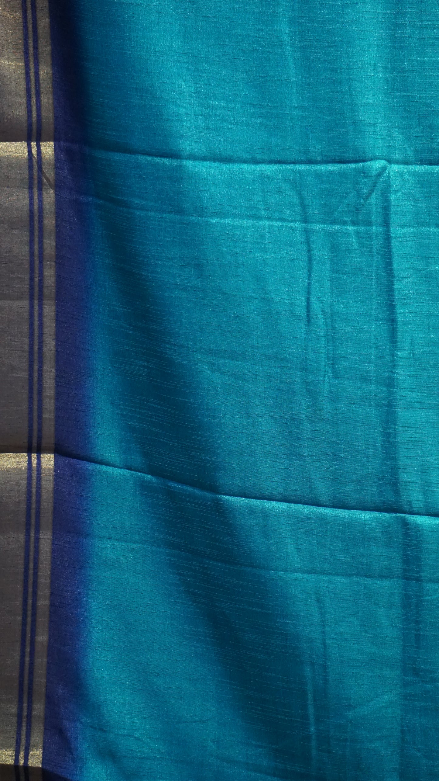 Shiffon Saree Cow Print Teal Blue - Violet
