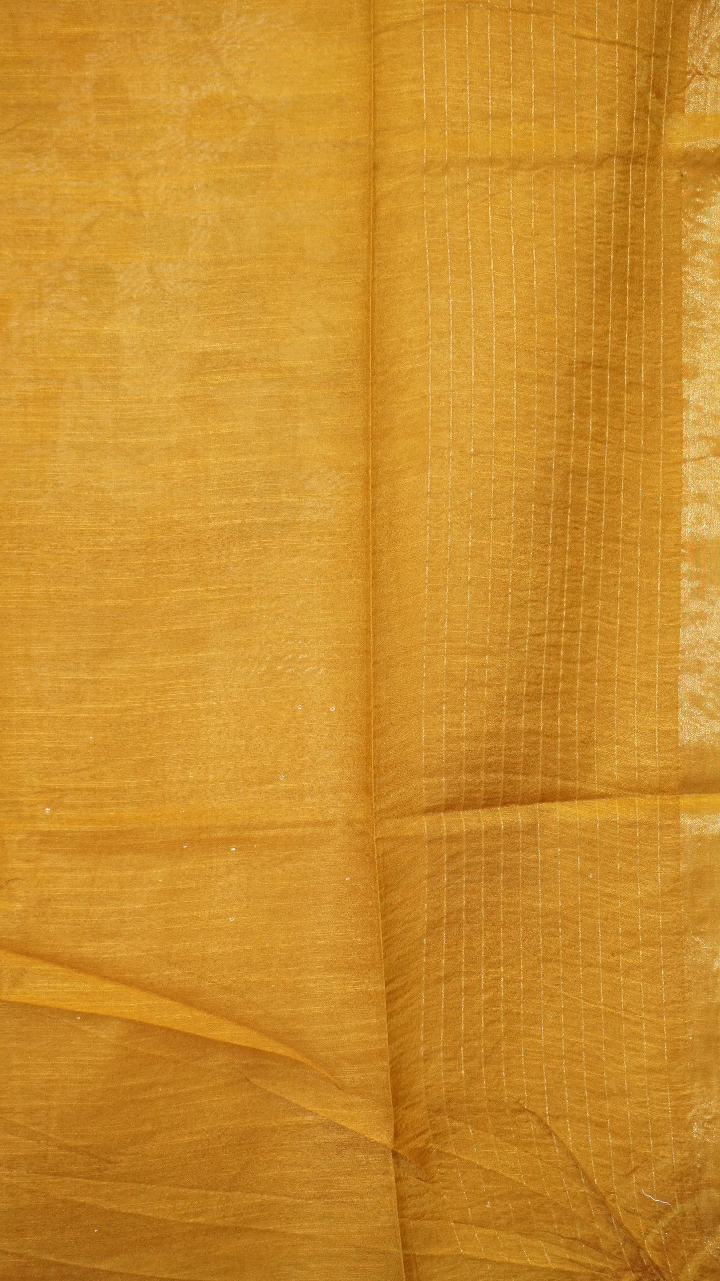 Bhagalpur Tussar Saree Kalamkari Print - Mustard Yellow