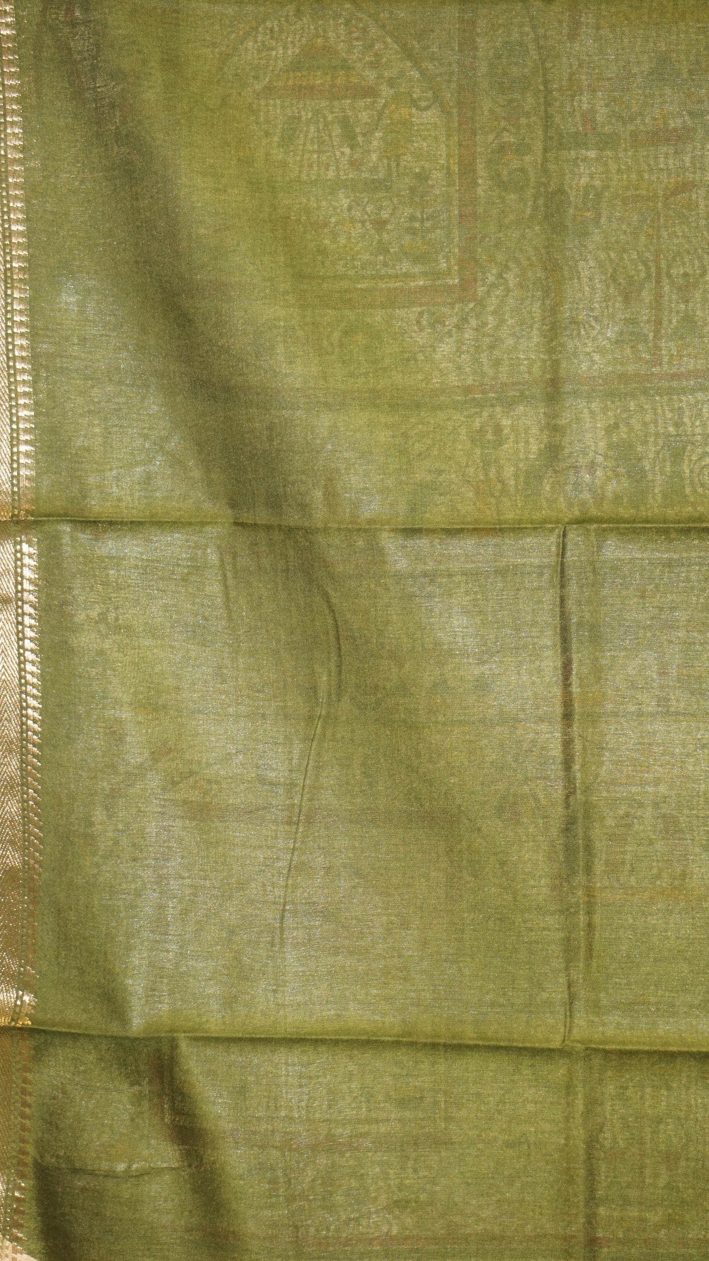 Semi Linen Kalamkari Saree Green
