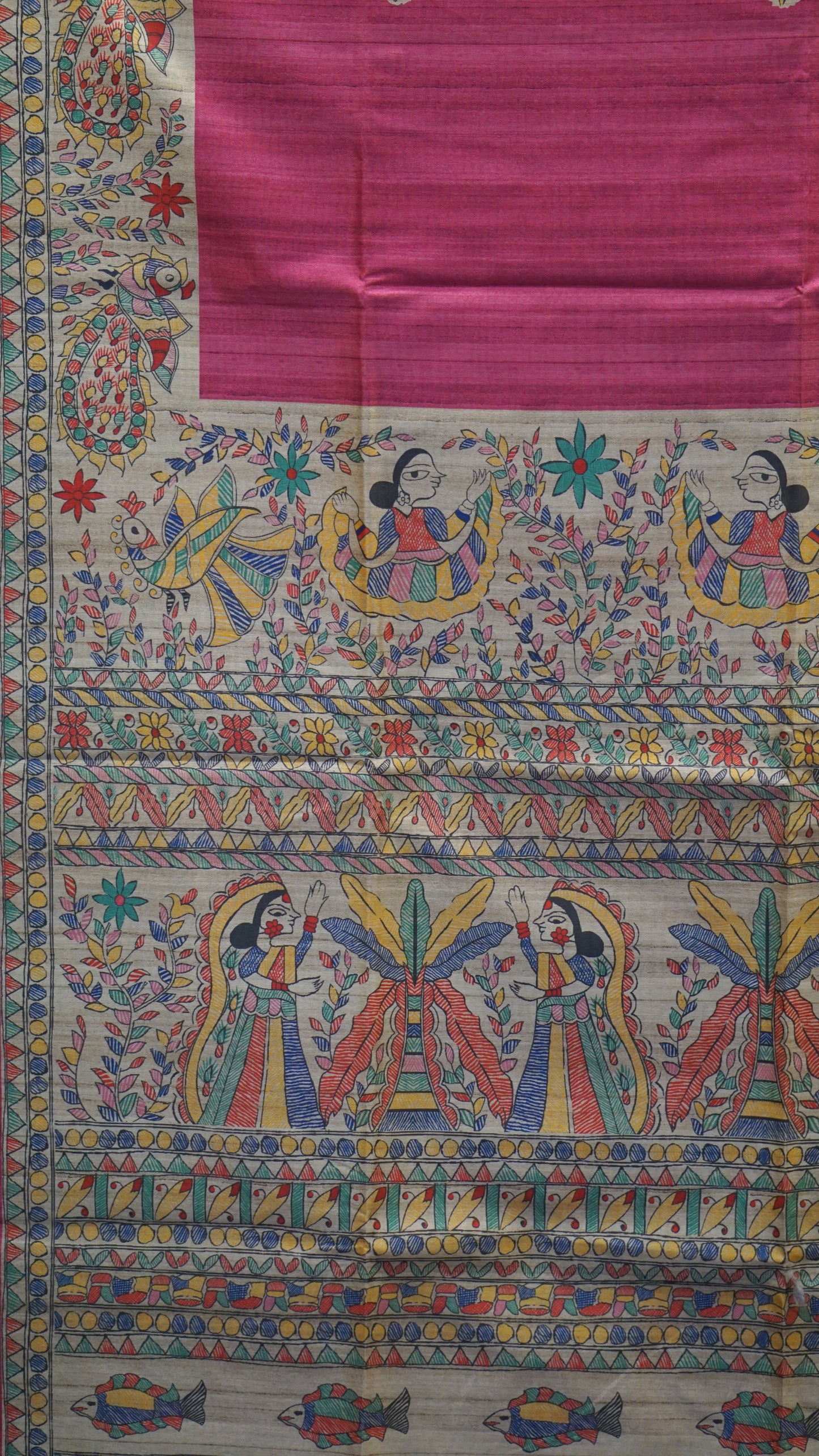 Gicha Tussar Saree - Pink