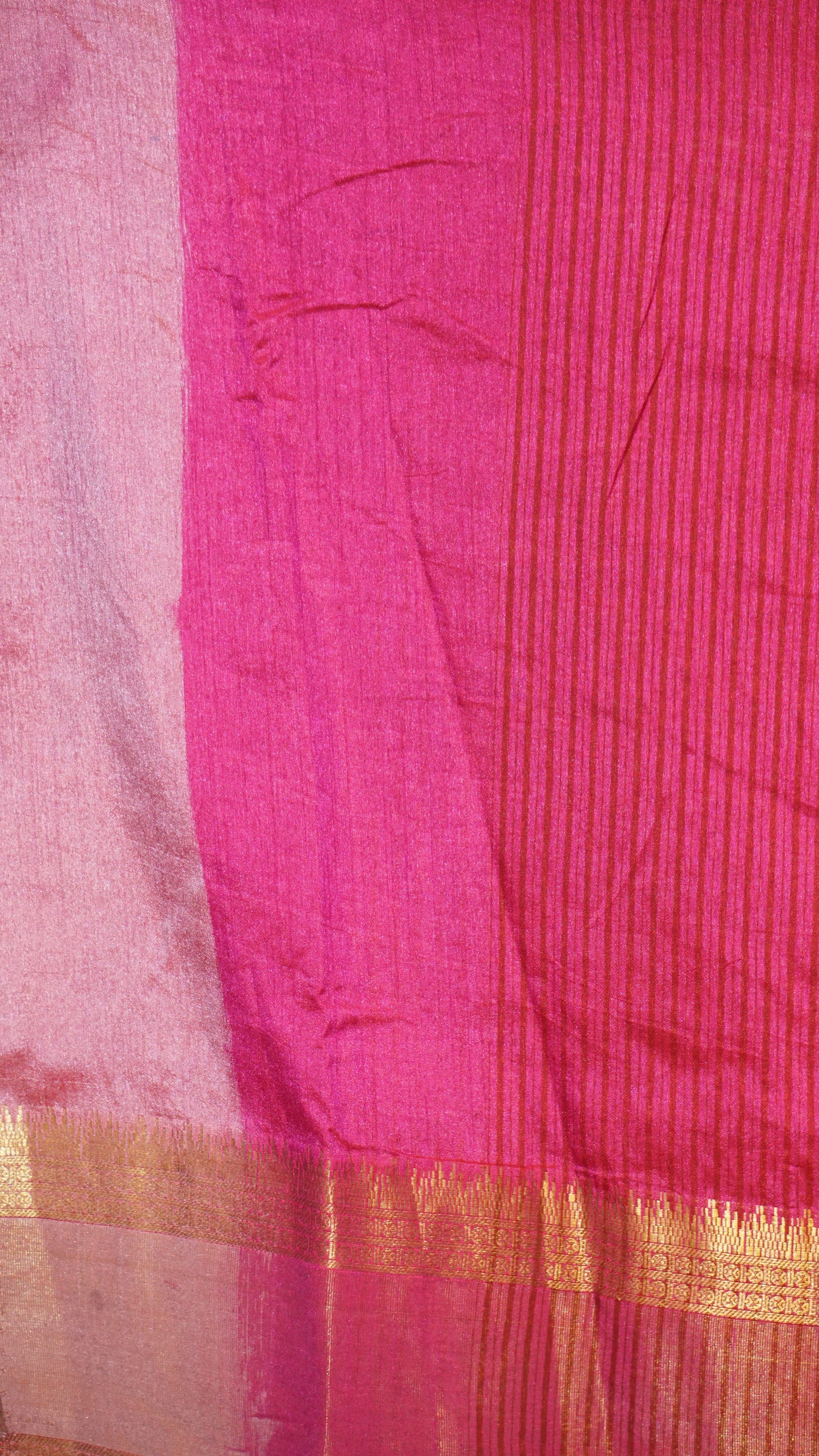 Semi Pattola Saree Solid - Purple