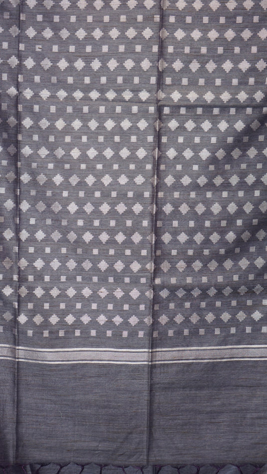 Banswara Cotton Saree - Grey
