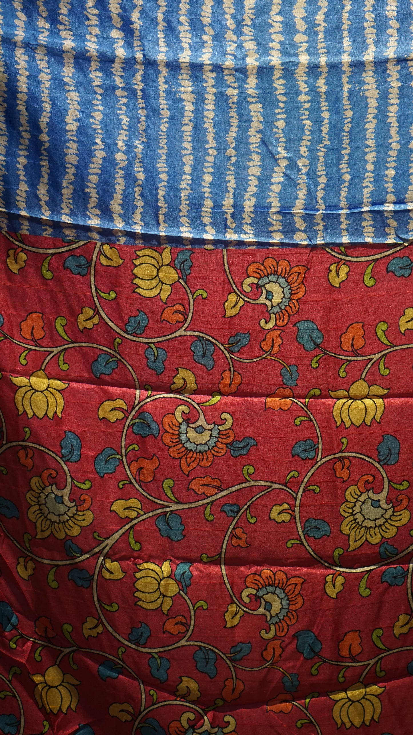 Semi Tussar Saree - Blue