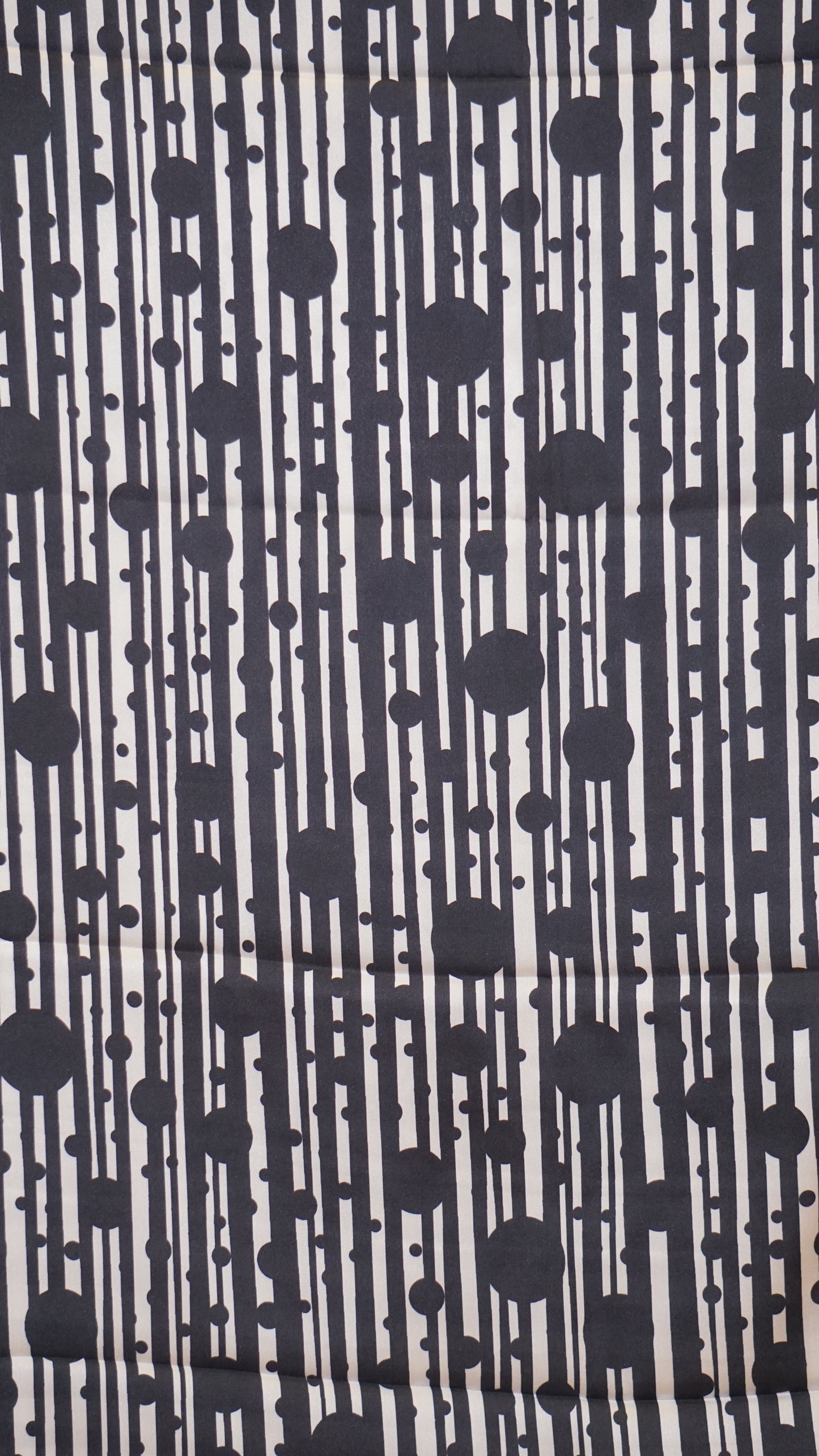 Modal Satin Saree - White With Black Polka Dots