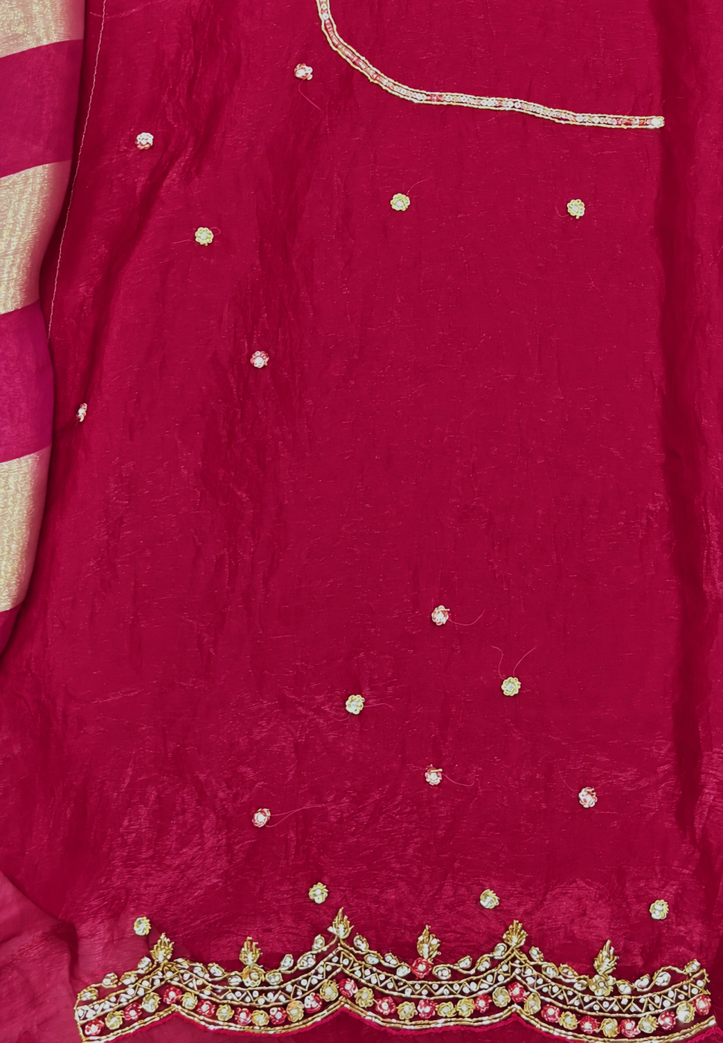 Designer Saree-Rani Pink