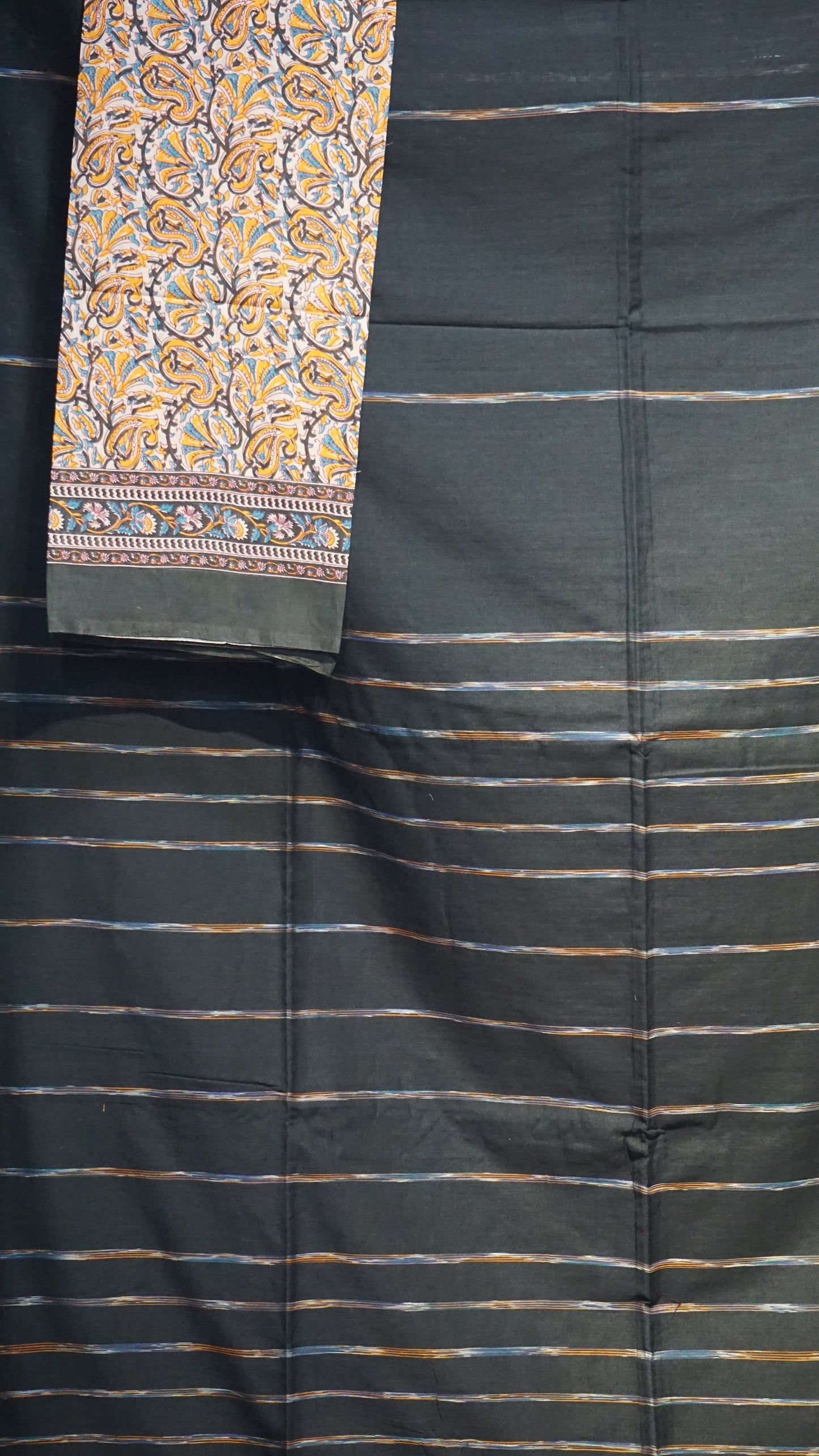 Handloom Cotton Saree Black