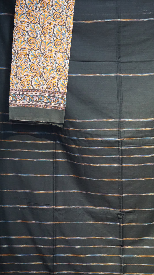 Handloom Cotton Saree Black