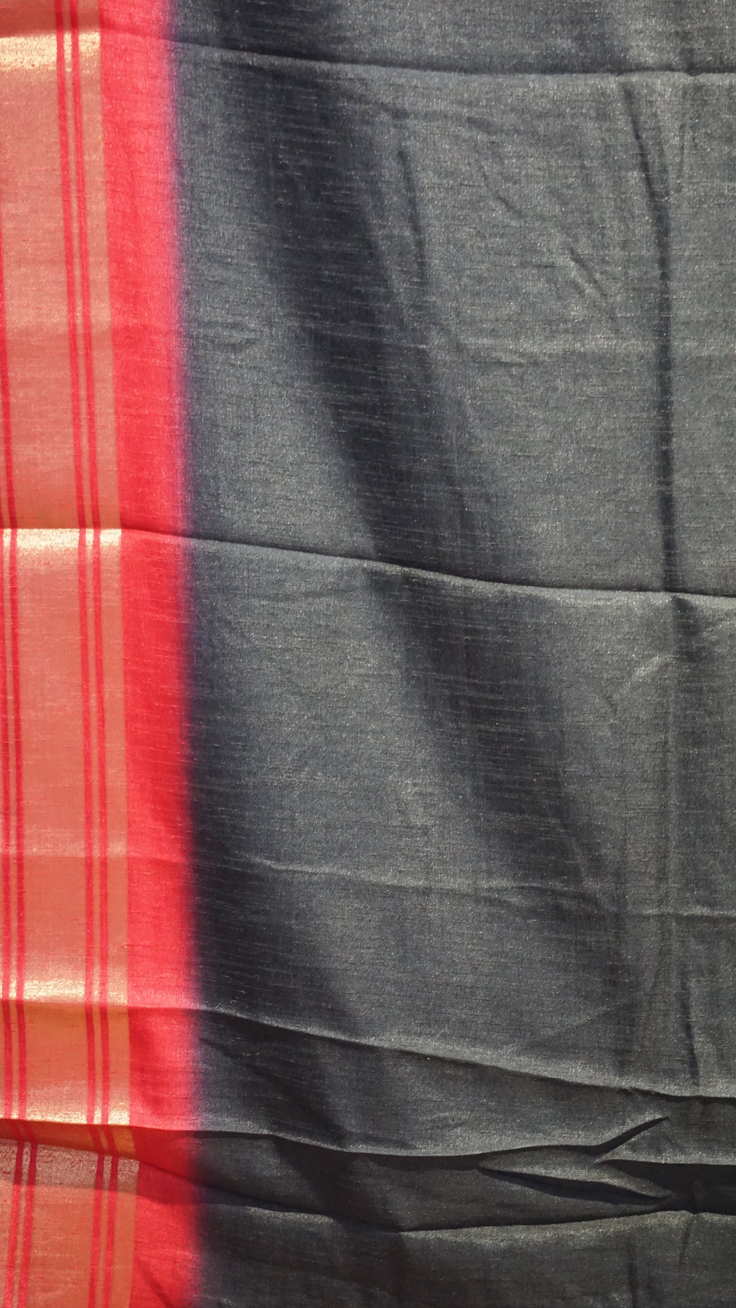 Shiffon Saree Cow Print Black - Red