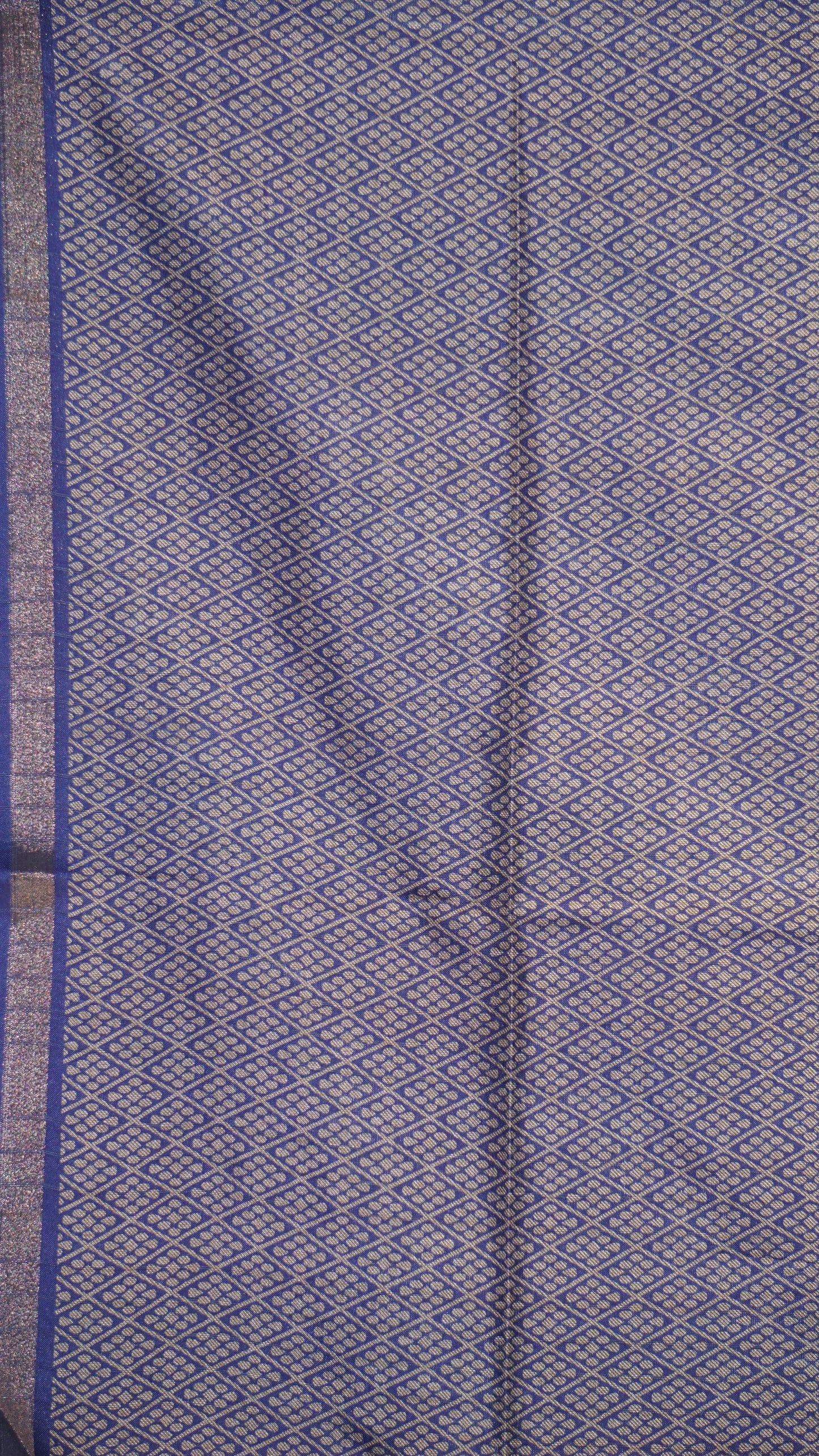 Semi Tussar Saree Peacock Blue