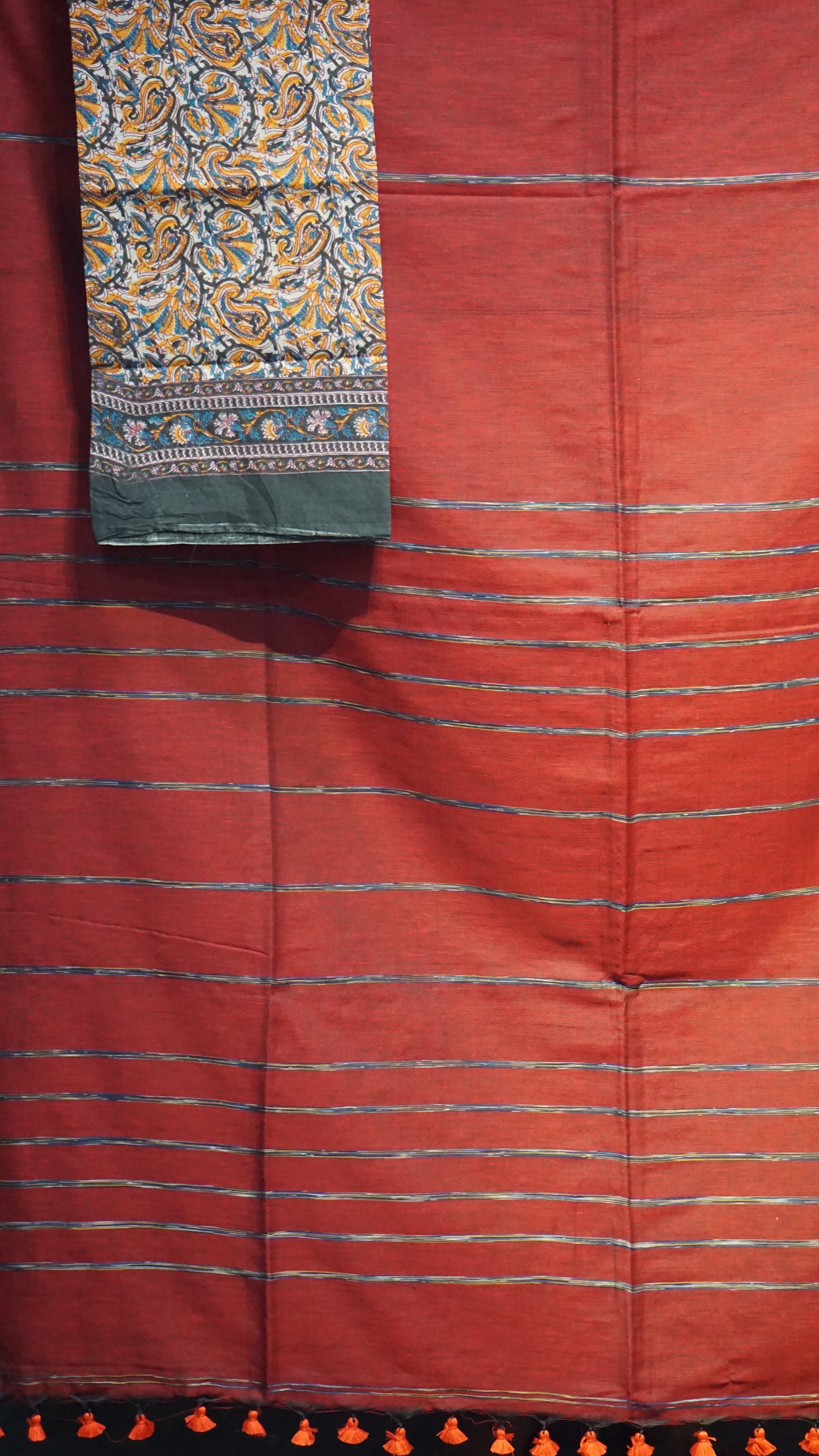 Handloom Cotton Saree Maroon