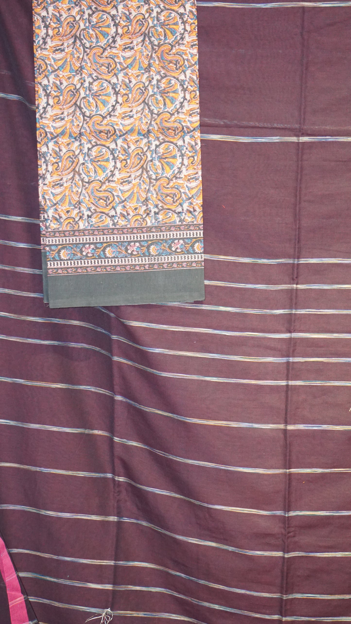Handloom Cotton Saree Wine