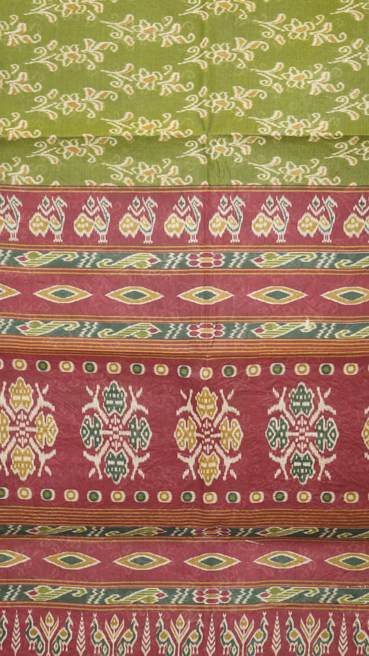 Kora Cotton Saree - Green