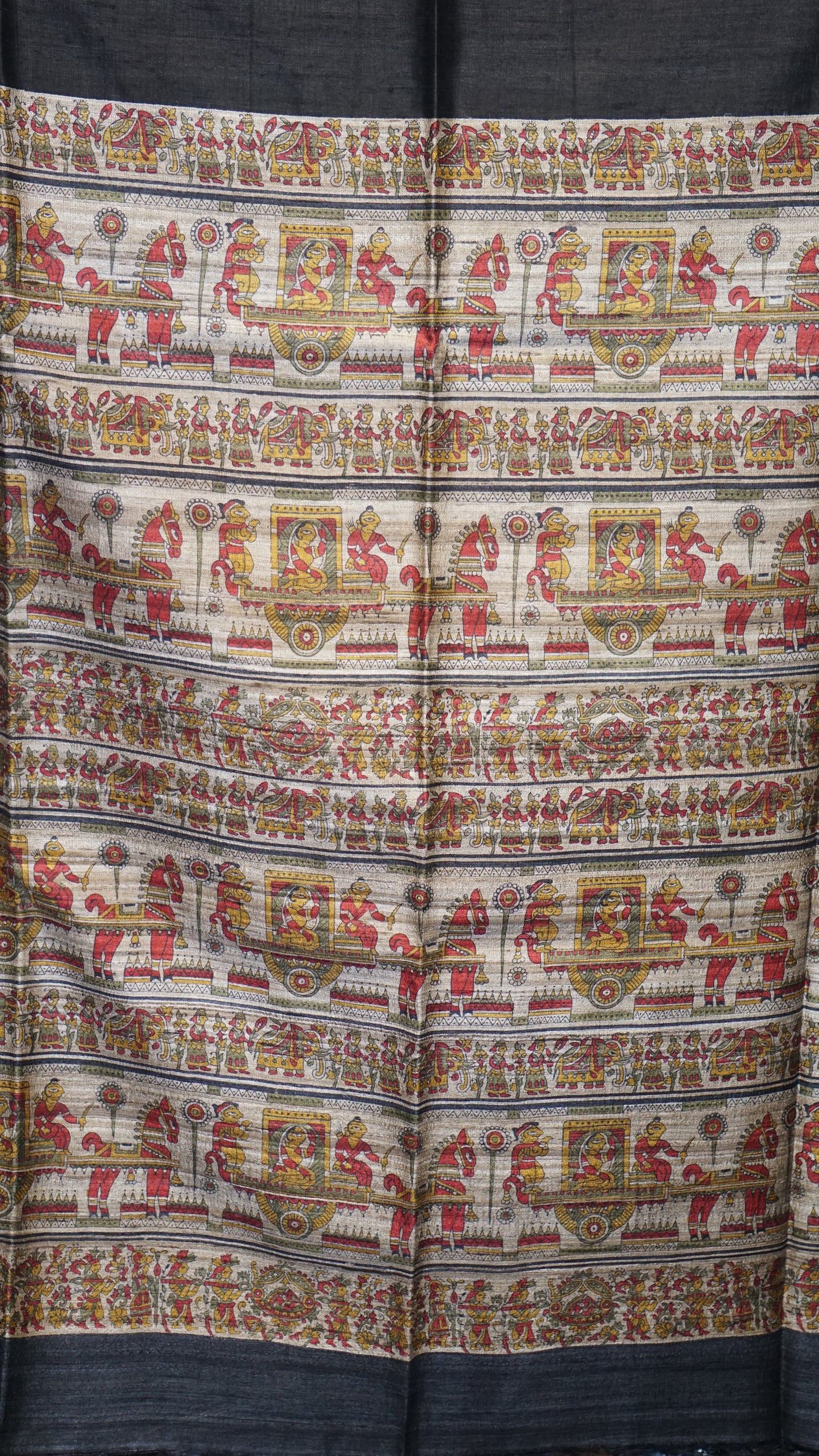Pure Tussar Saree - Black