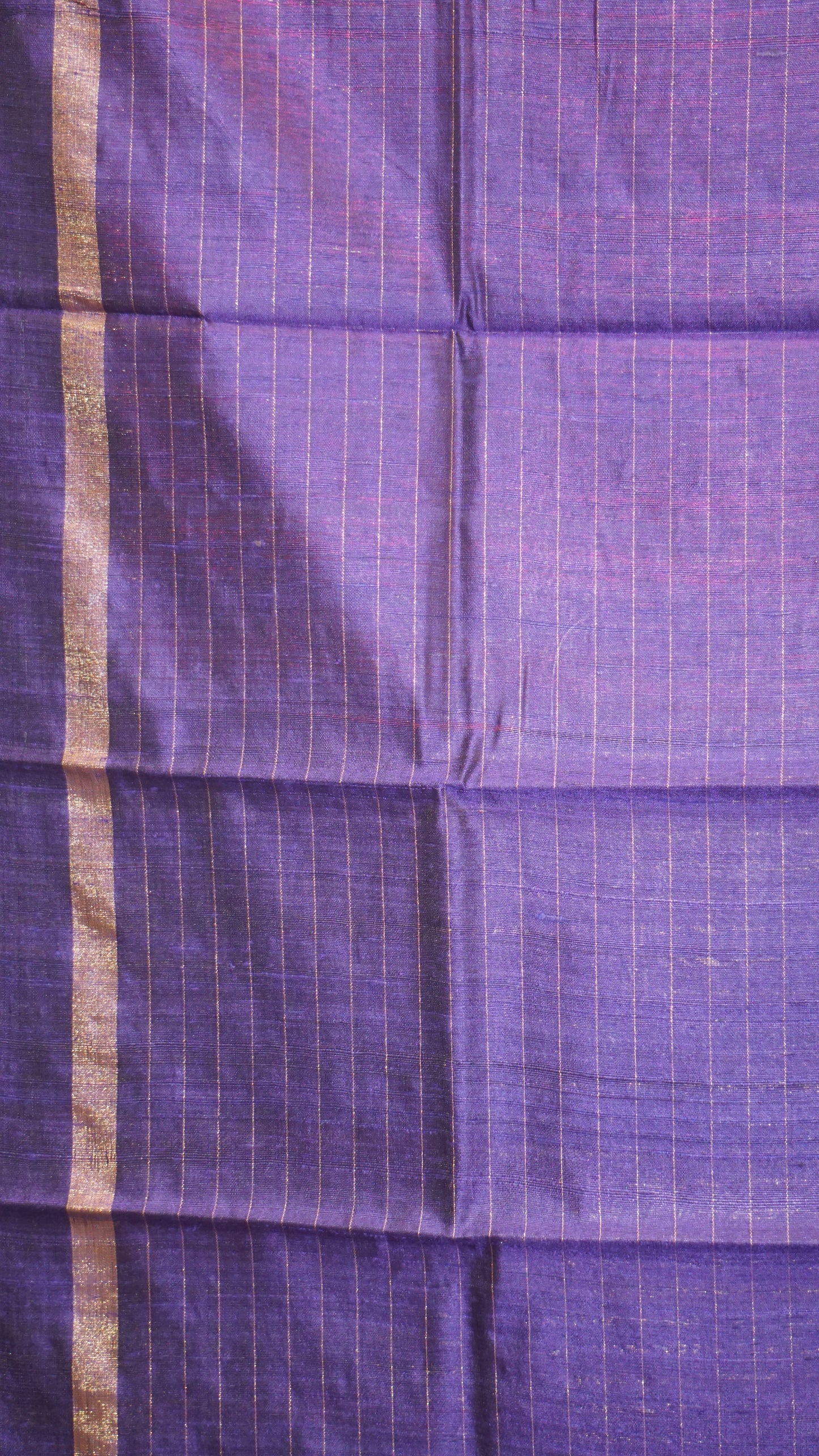 Pure Dupion Silk Saree Checks - Pink with Navy Blue border