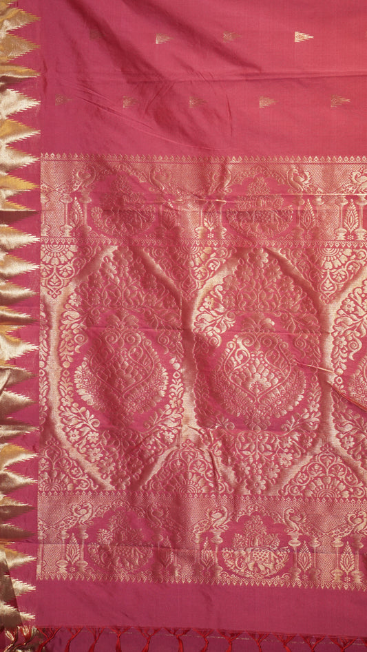Semi Kanjeevaram Saree Maroon