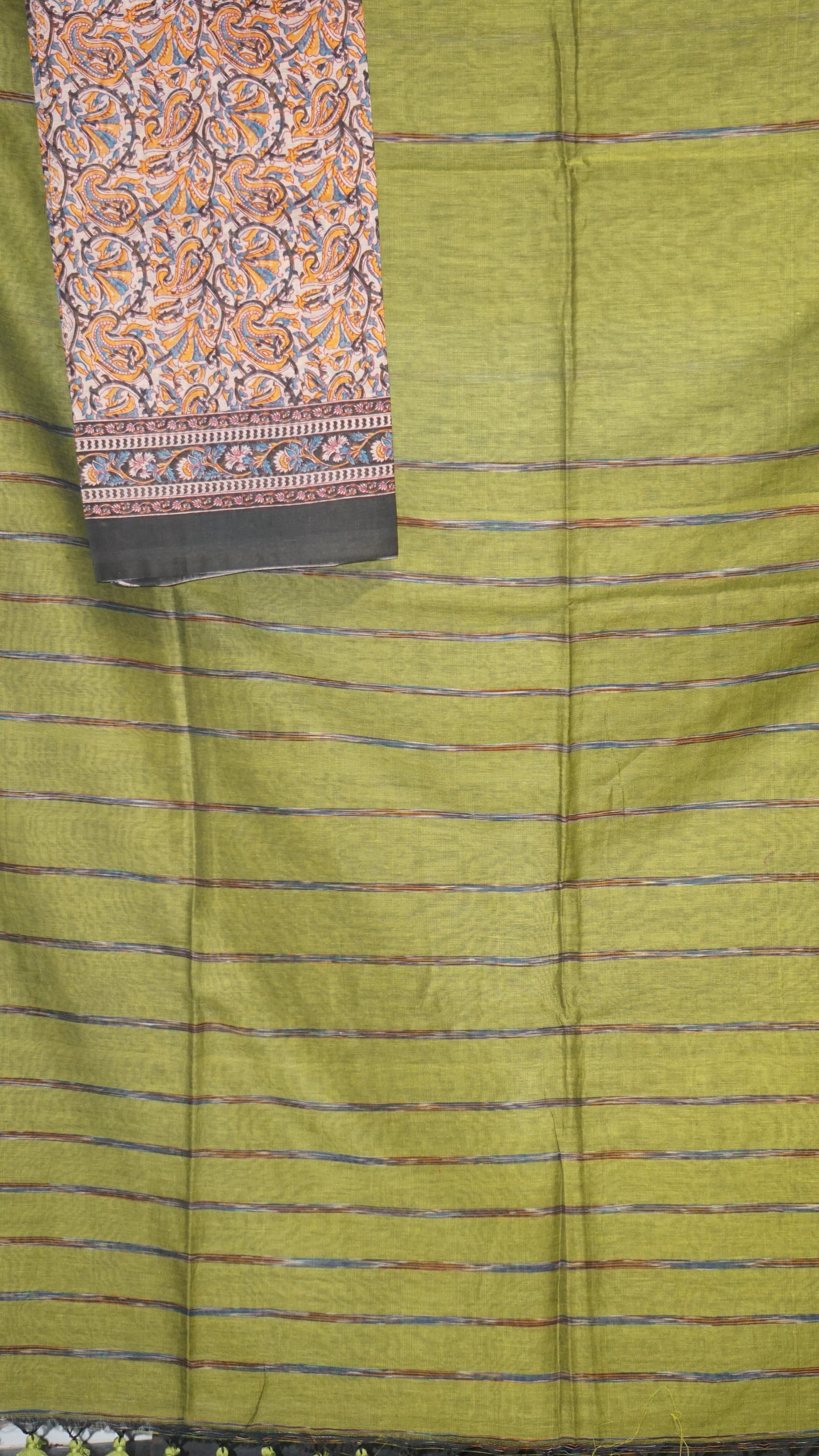 Handloom Cotton Saree Light Green