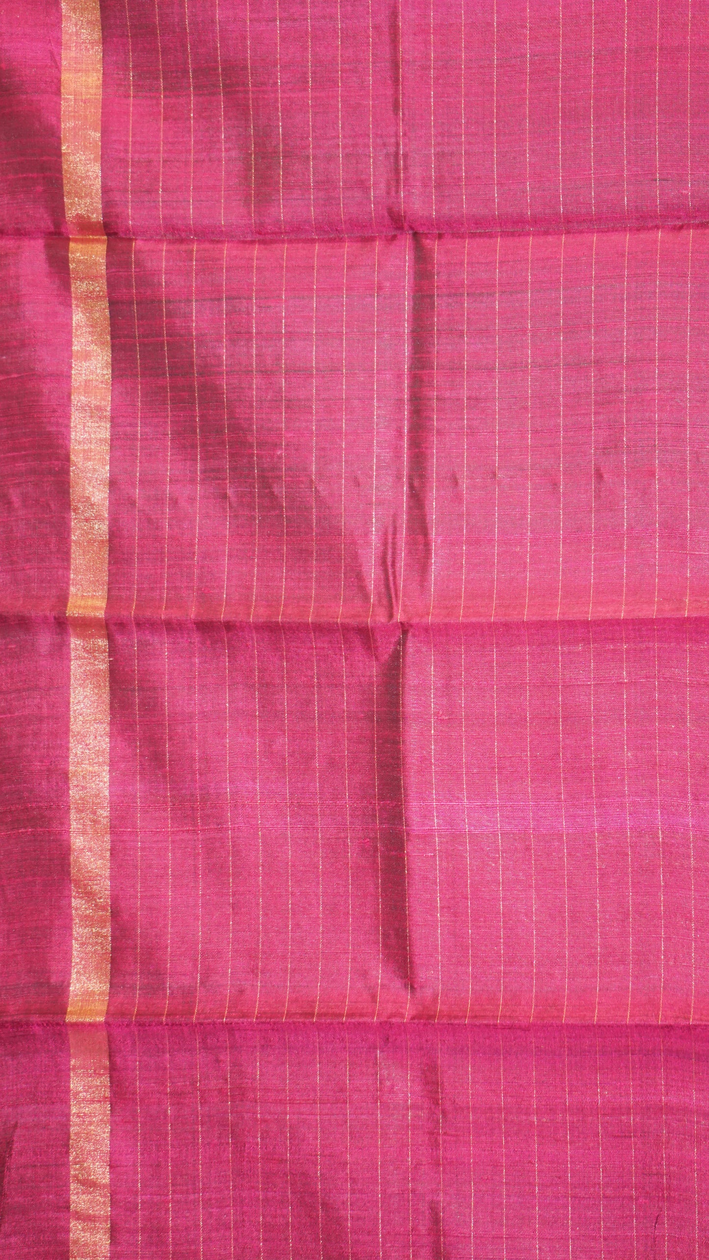 Pure Dupion Silk Saree Checks - Parrot Green with purple border