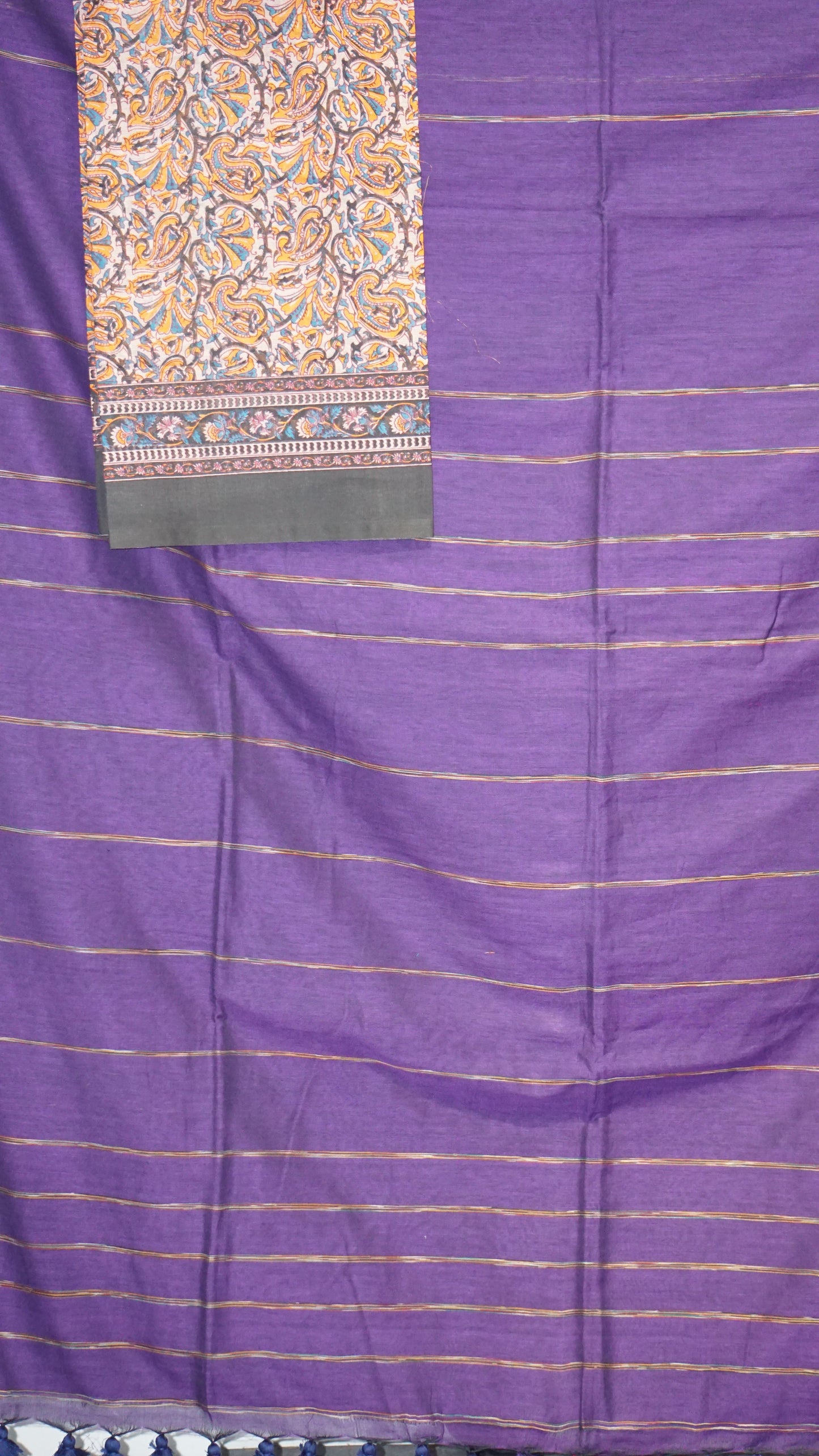 Handloom Cotton Saree Violet