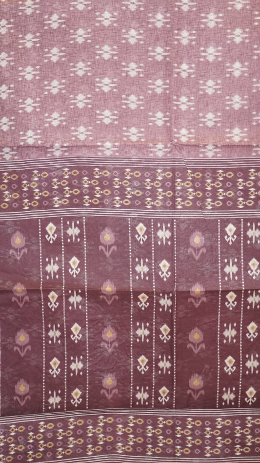Kora Cotton Saree - Purple