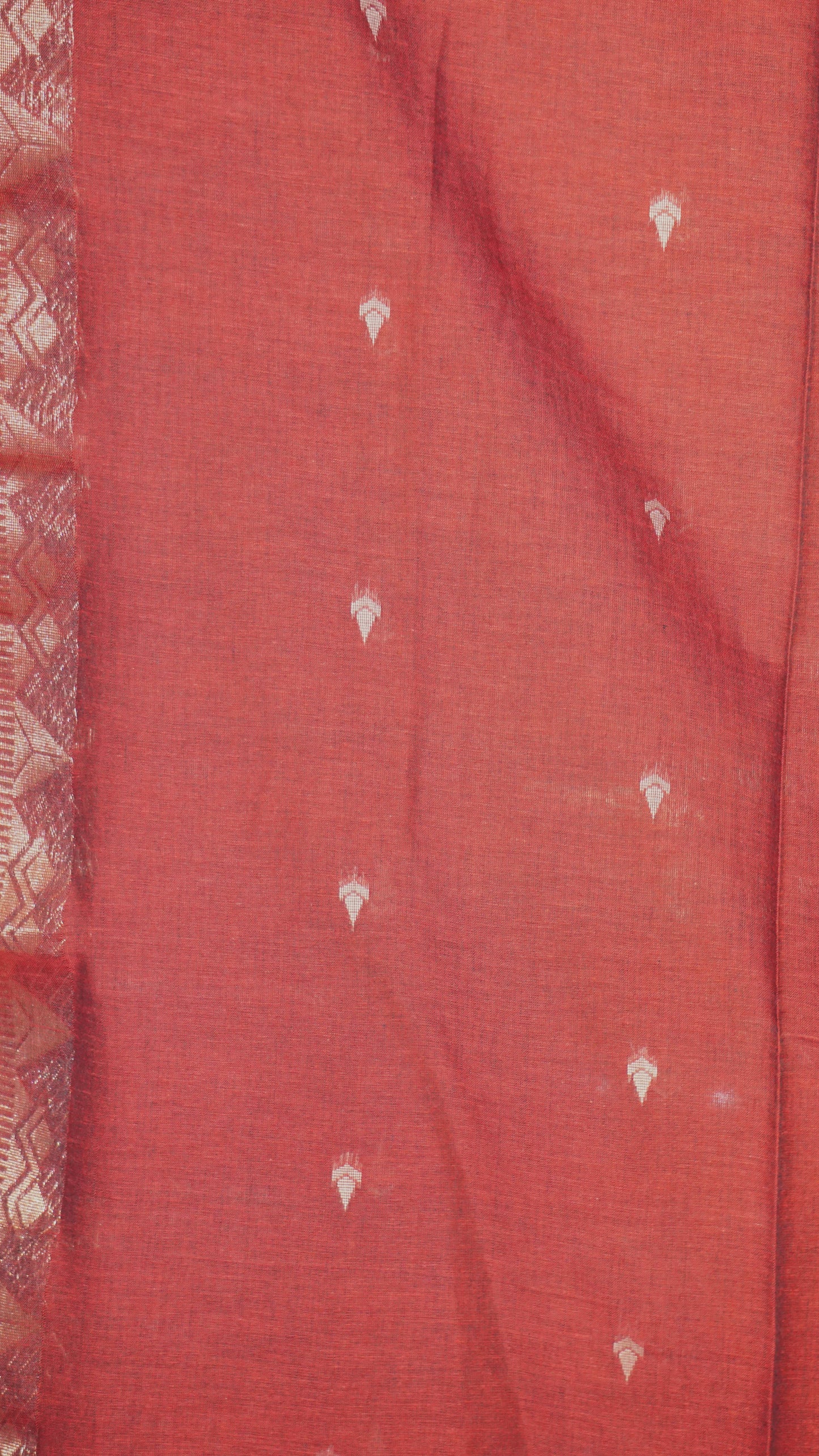 Handloom Cotton Saree Red
