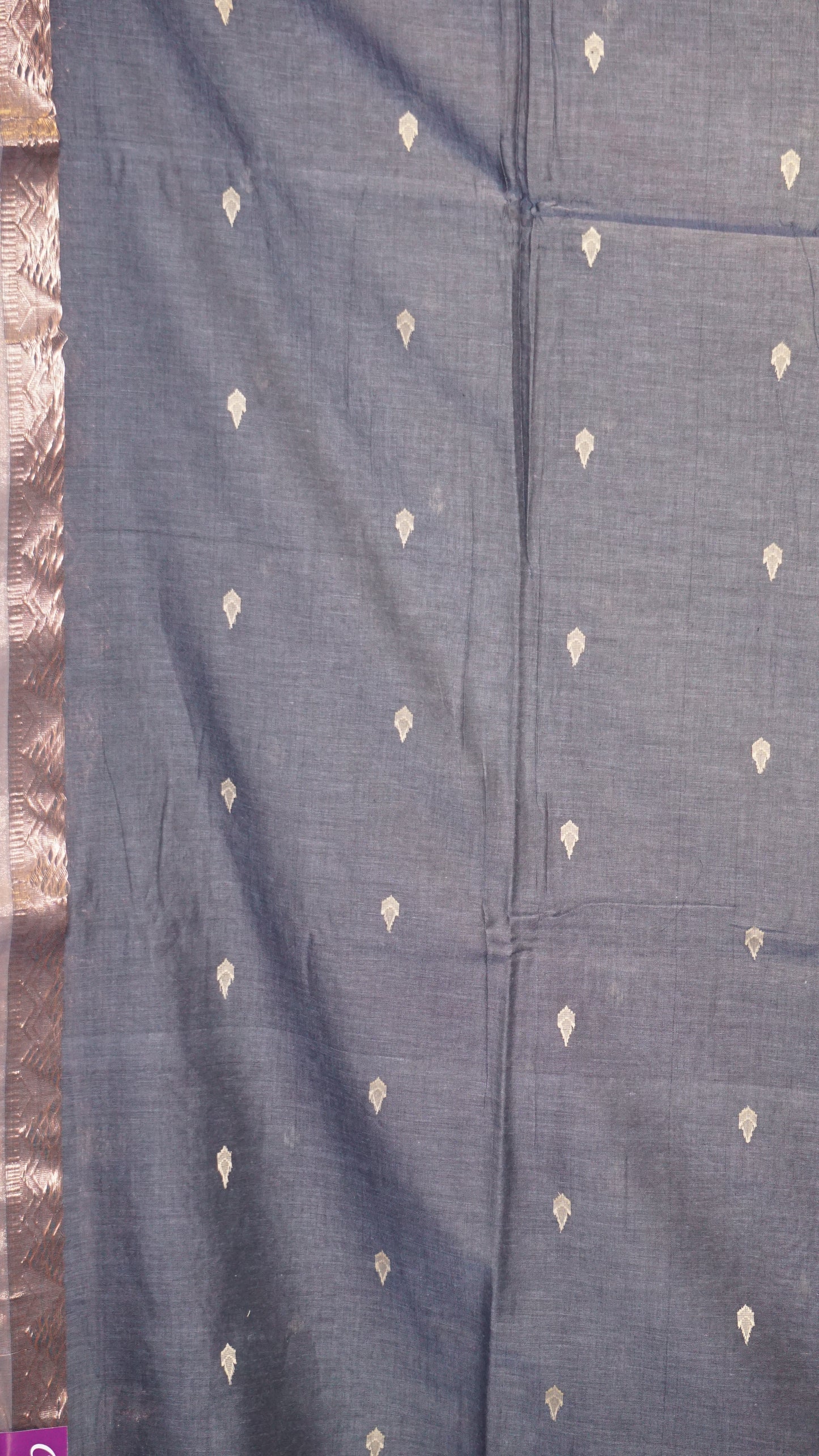Handloom Cotton Saree Grey