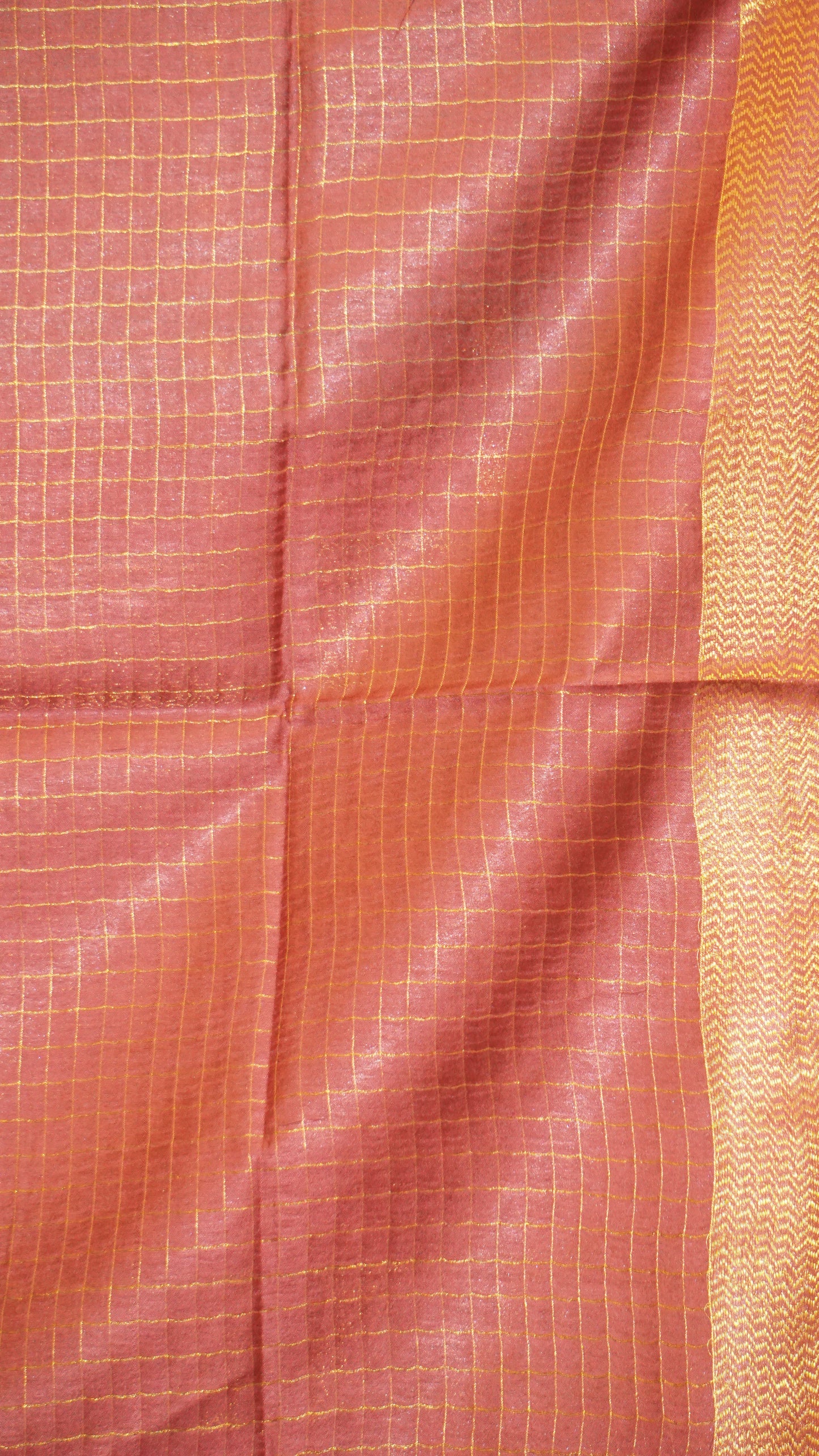 Bhagalpur Tussar Saree Checks - Bottle Green & Maroon