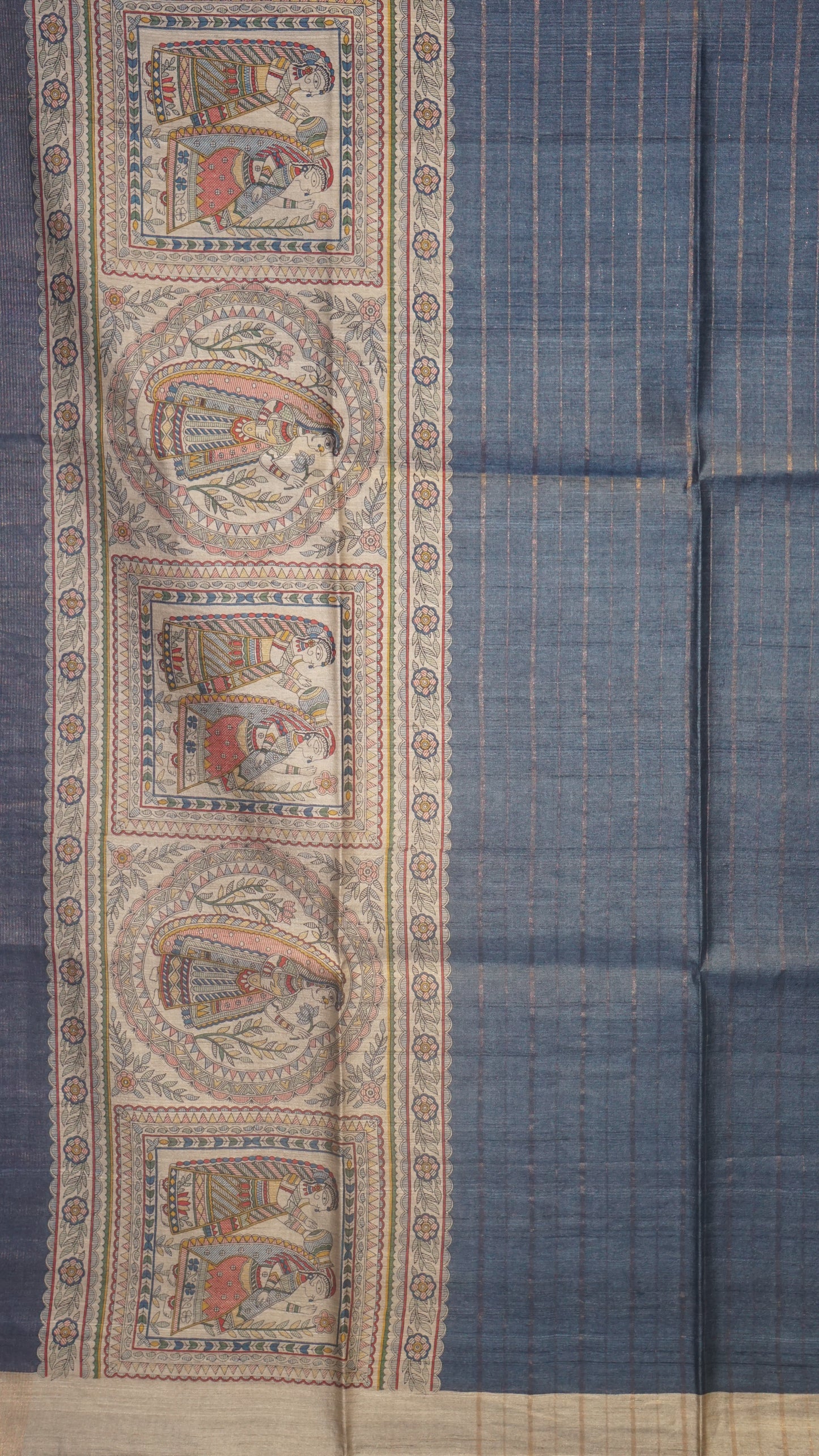 Pure Tussar Saree - Blue