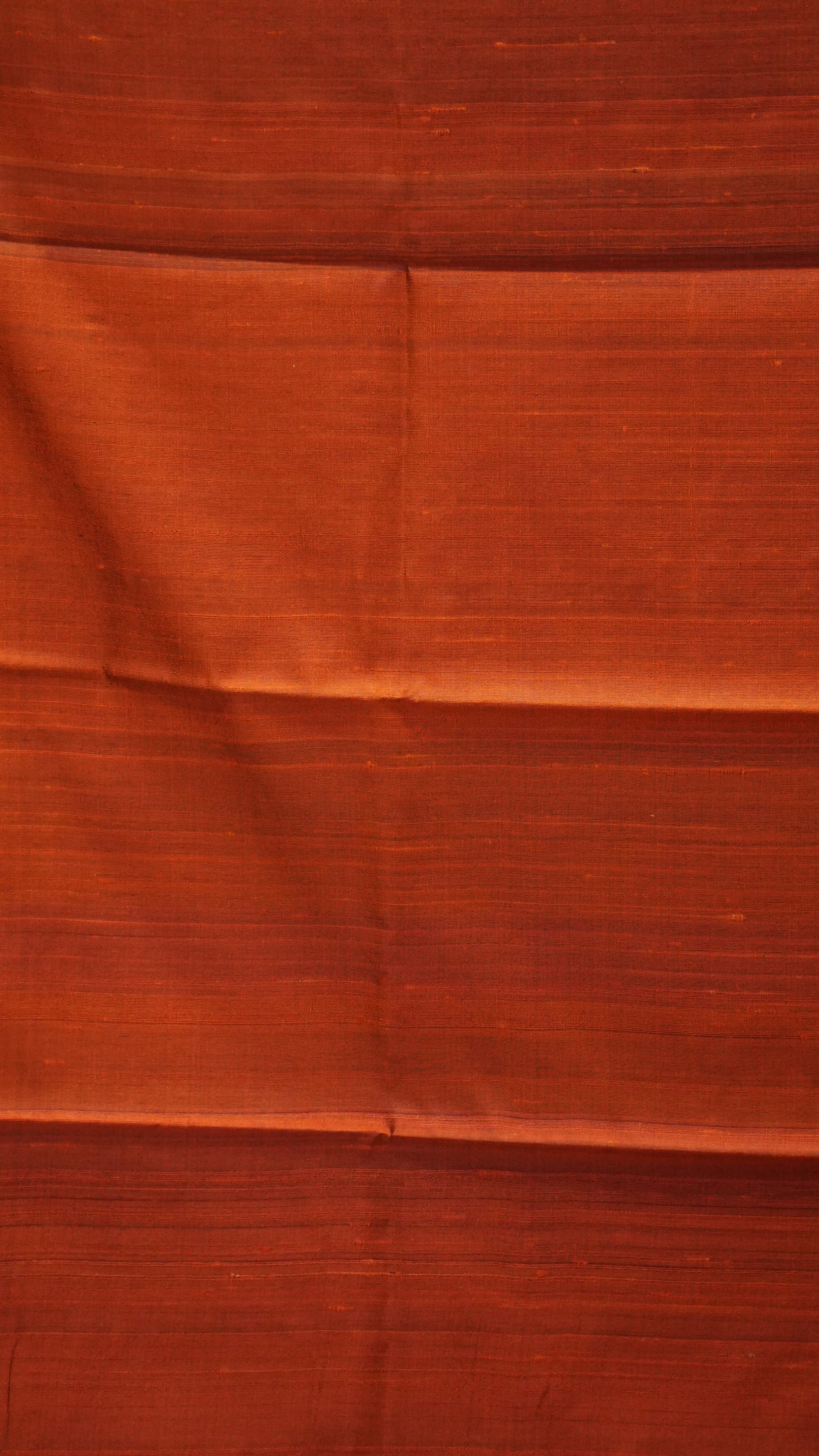 Pure Dupion Silk Saree - Orange with Gold Zari