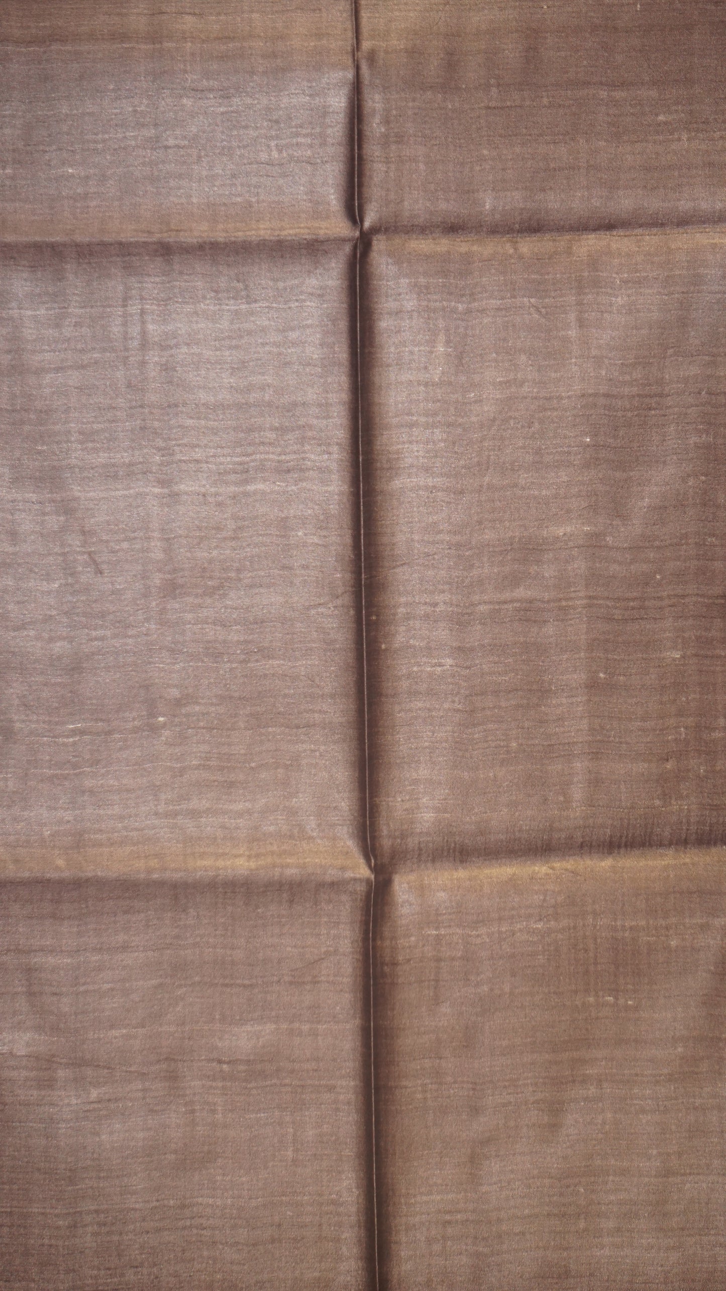 Pure Tussar Saree - Mustard Yellow & Brown