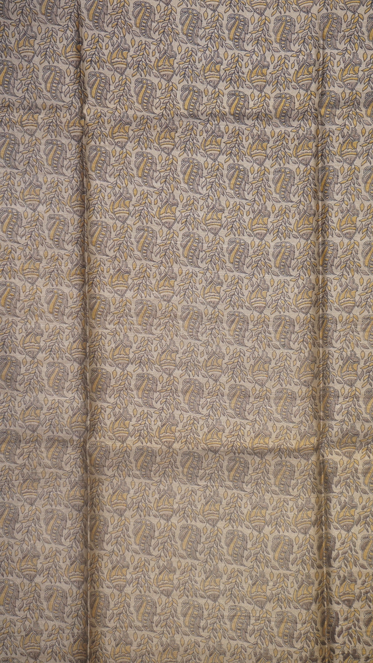 Pure Tussar Saree - Mustard Yellow
