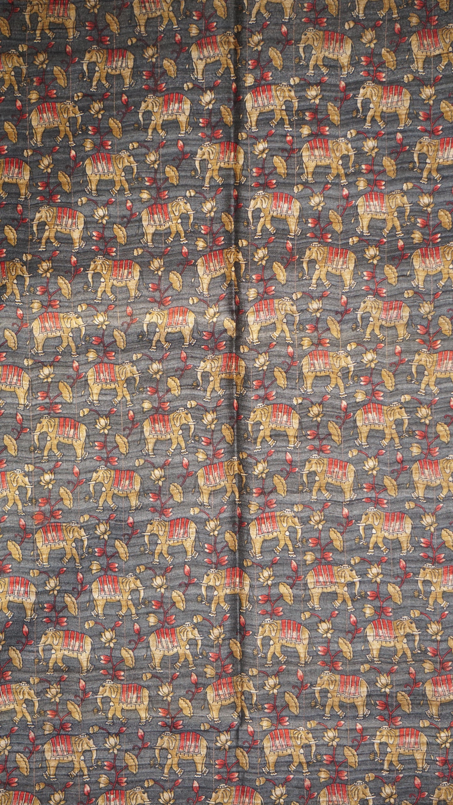 Pure Tussar Saree Checks - Gold