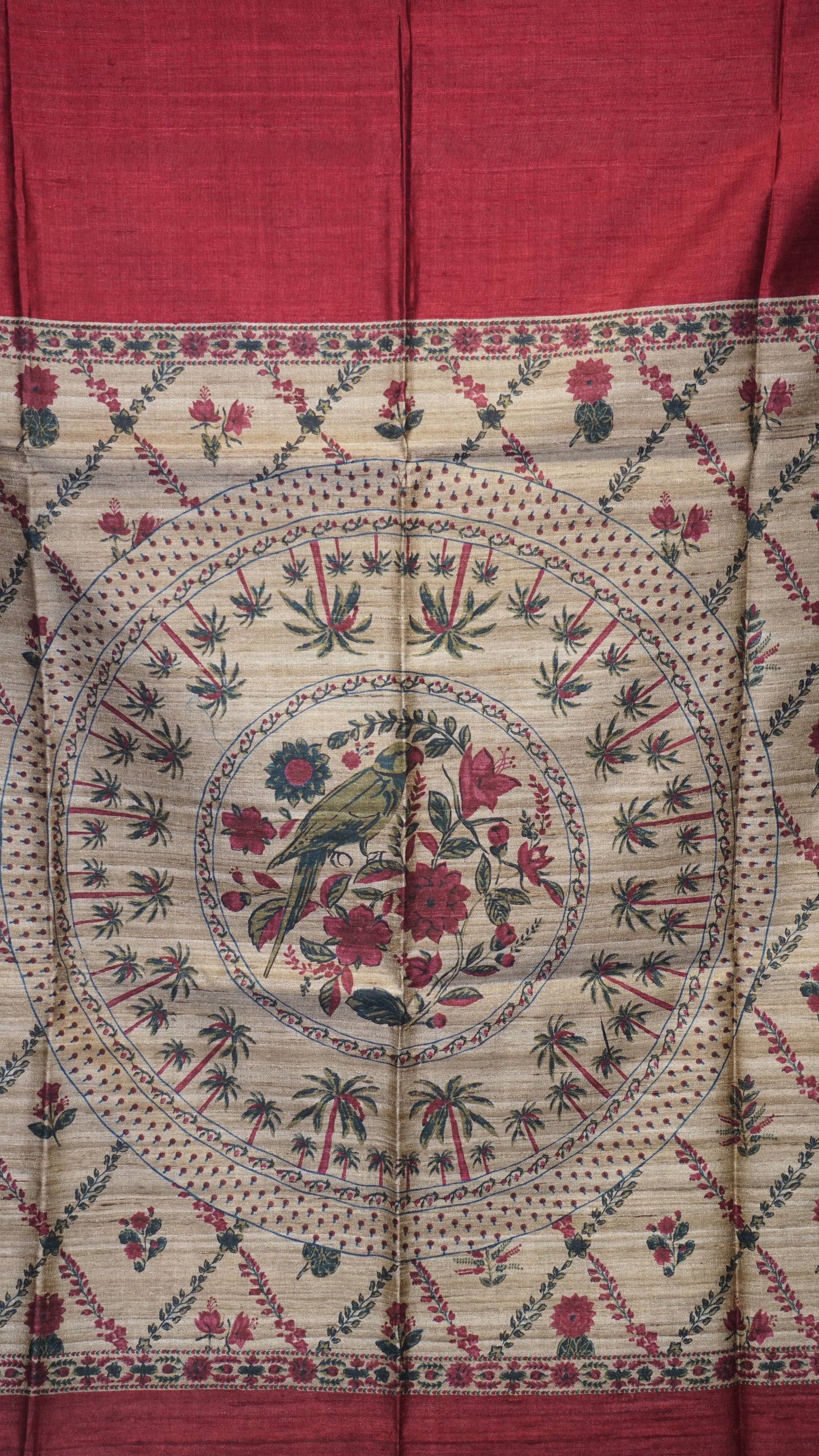 Pure Tussar Saree - Majenta