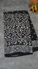 Mul Mul Cotton Saree Black Floral thumbnail