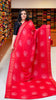 Shiffon Printed Saree Red With Zari Border thumbnail