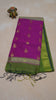 Maheswari Cotton Saree Butterfly Print- Light Green thumbnail