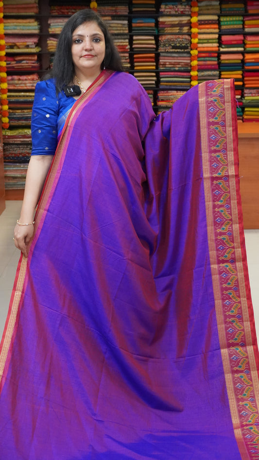 Semi Pattola Saree Violet to Pink