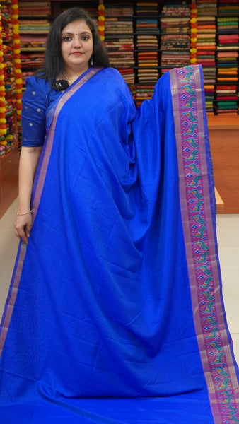 Semi Pattola Saree Blue