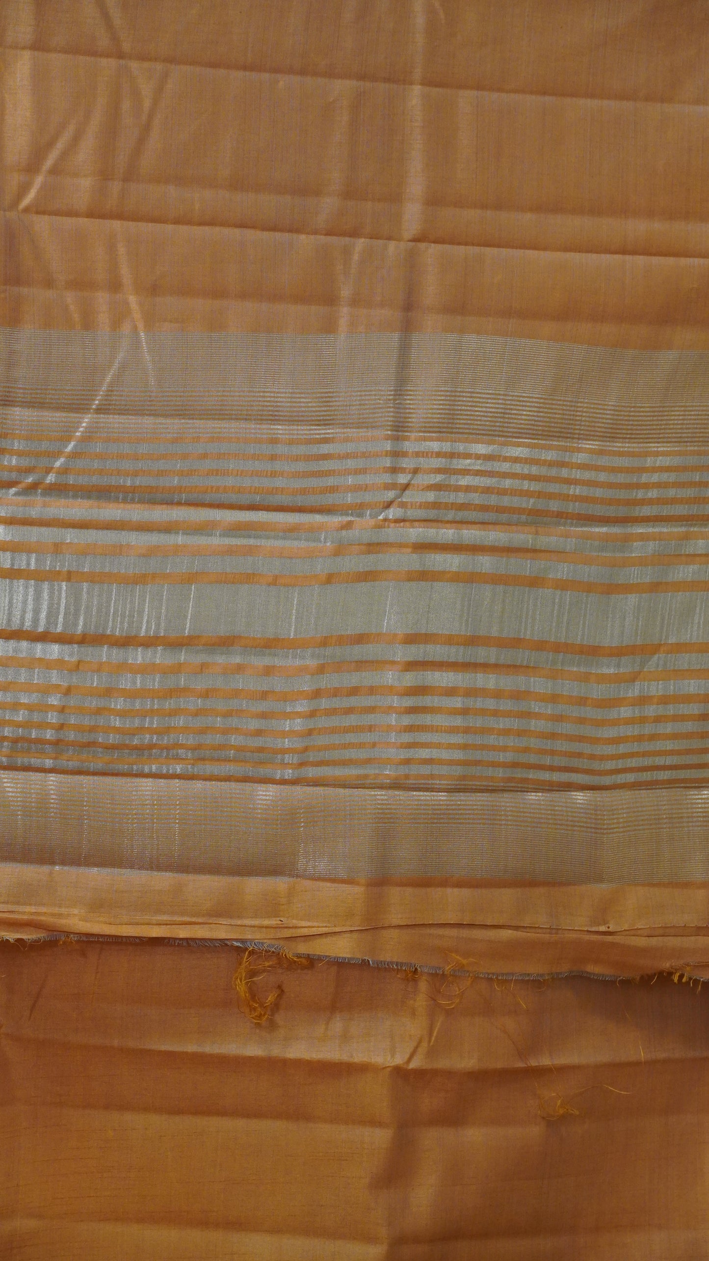 Semi Tussar Saree Elephant Print Honey