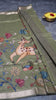 Chanderi Tissue Aplique Work Green thumbnail