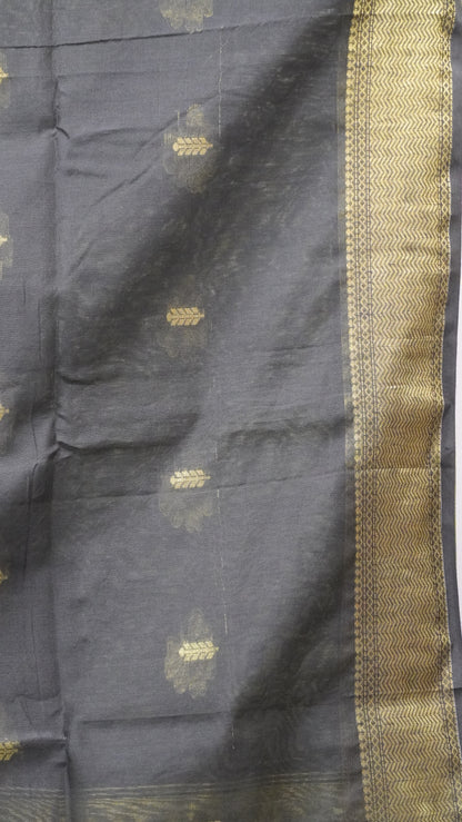 Maheswari Cotton Saree Butterfly Print- Green