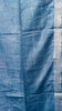 Linen Cotton Batik Print Blue With Zari Border thumbnail