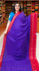 Shiffon Saree Arrow Print With Gap Zari Border Purple To Red thumbnail