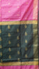 Maheswari Cotton Saree Butterfly Print- Pink thumbnail