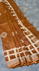 Linen Cotton Batik Print Mustard With Zari Border thumbnail
